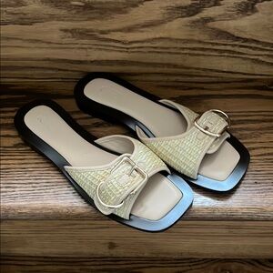 NWOT J. Crew Callie Canvas Slide Sandals - Size 7.5